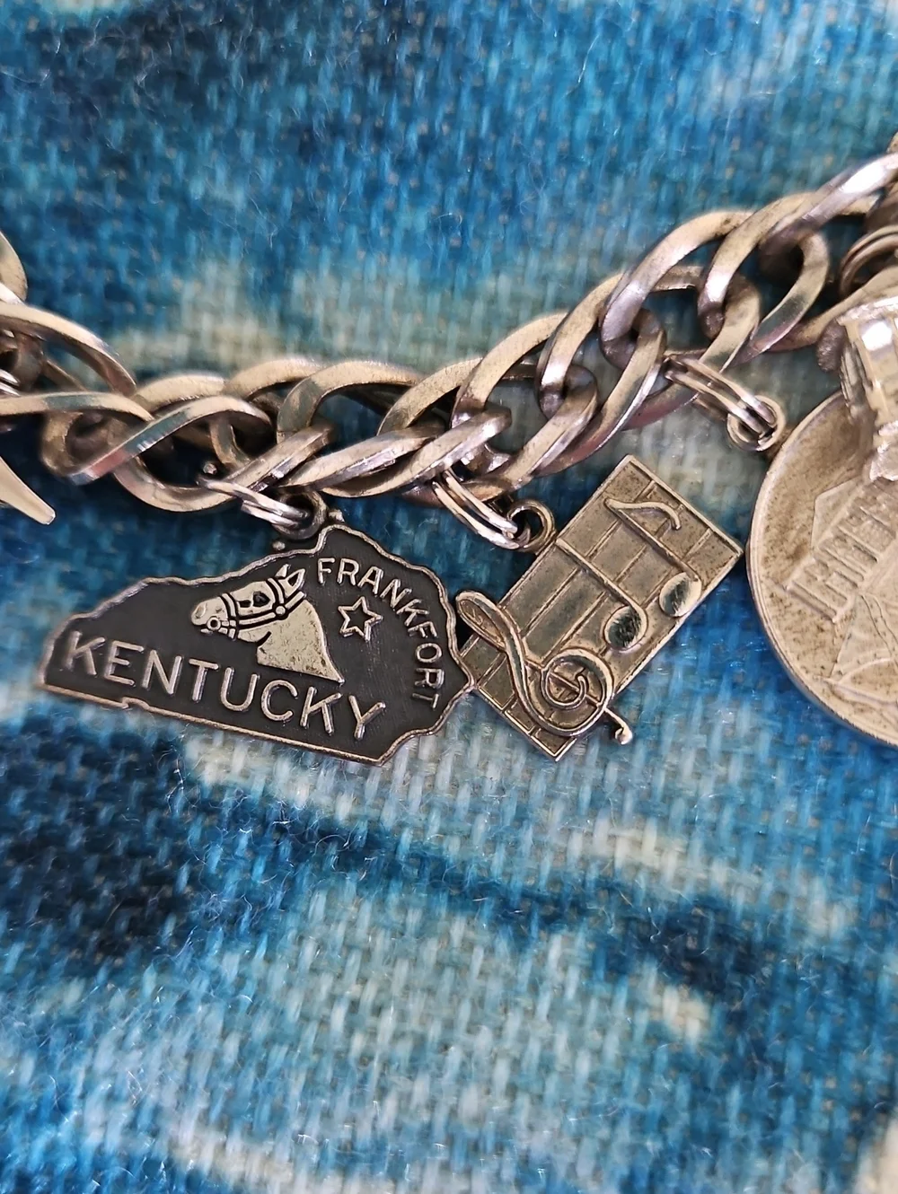 Vintage Sterling Silver Charm Bracelet